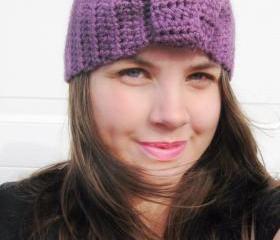 Turban Headband Knotted in Mulberry Purple